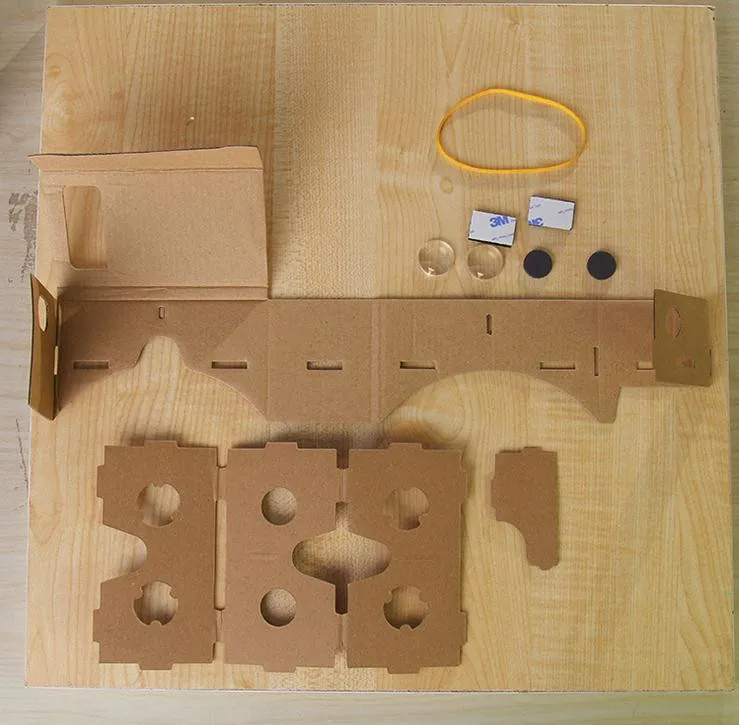Картонные 3D очки виртуальной реальности 500X сделай сам Google Очки бумажная коробка