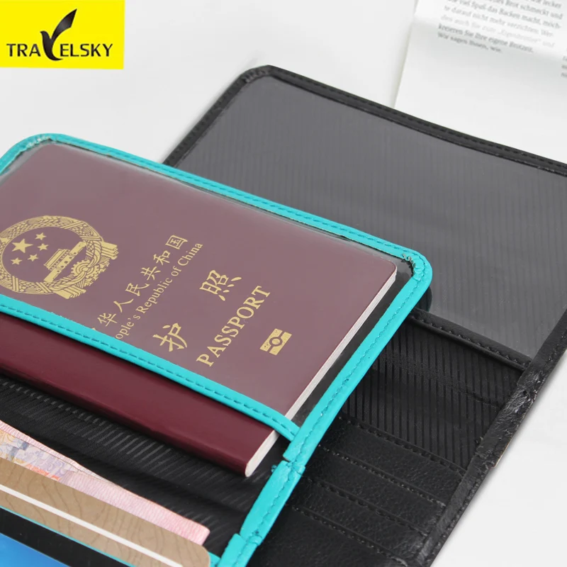 Travelsky RFID Блокировка держатель кредитной карты искусственная кожа Для мужчин