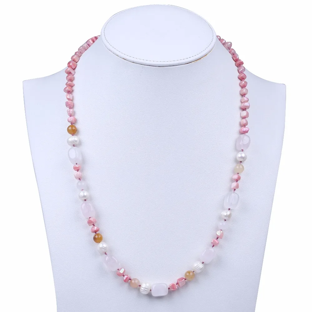

Candy Color Stone Crystal Necklaces Long In Lobster Chain For Women
