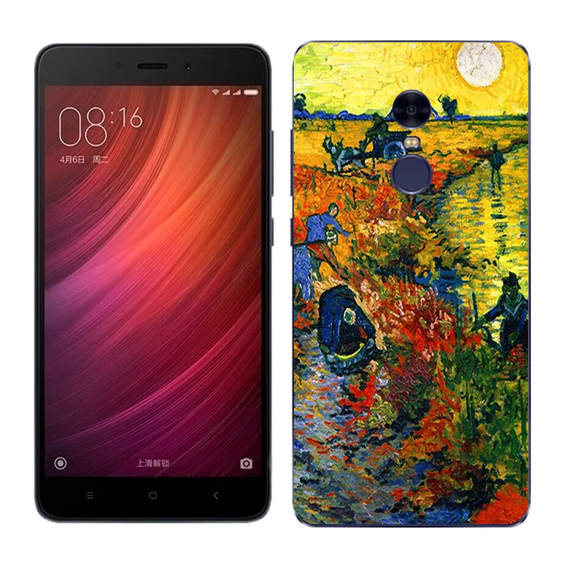 Чехол для Xiaomi Redmi Note 4 Note4 силиконовый чехол с масляной росписью задняя крышка