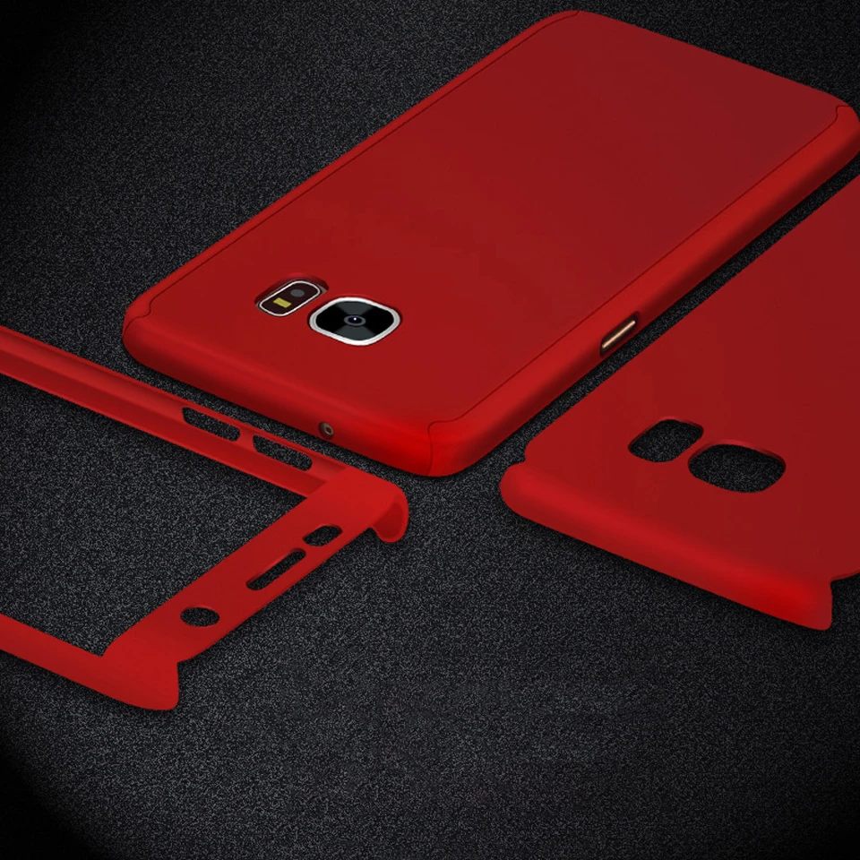 360 PC Case Front + Back Full Cover For Samsung Galaxy S8 S9 Plus S7 S6 Edge Note 8 A3 A5 A7 2016 2017 Plastic Hard Phone Cases |