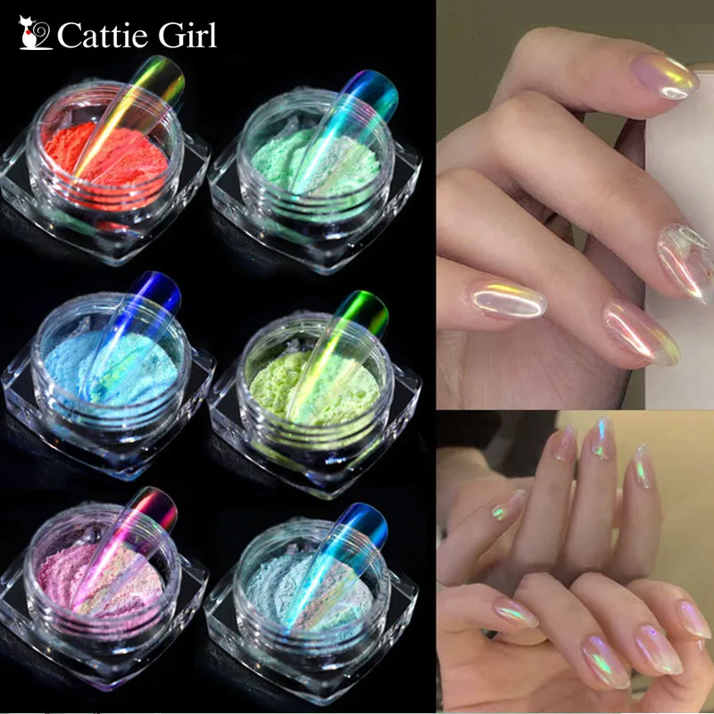 0.2g Aurora Mermaid Super Flashing Laser Nail Powder for UV Gel Polish Dream Glitter Dust Art Chrome Pigment | Красота и здоровье