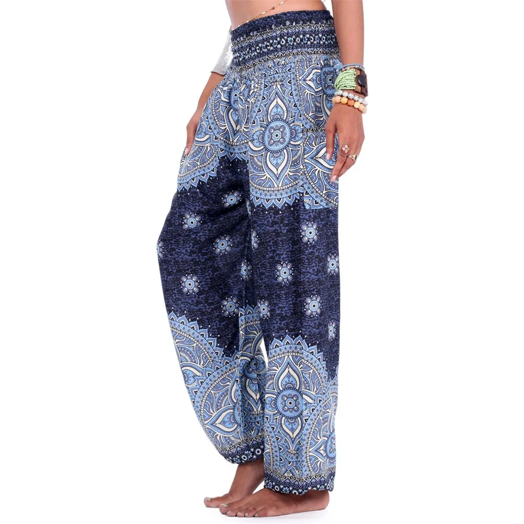 Новинка 2019 модные мужские и женские тайские шаровары Boho Festival Hippy Smock высокая талия