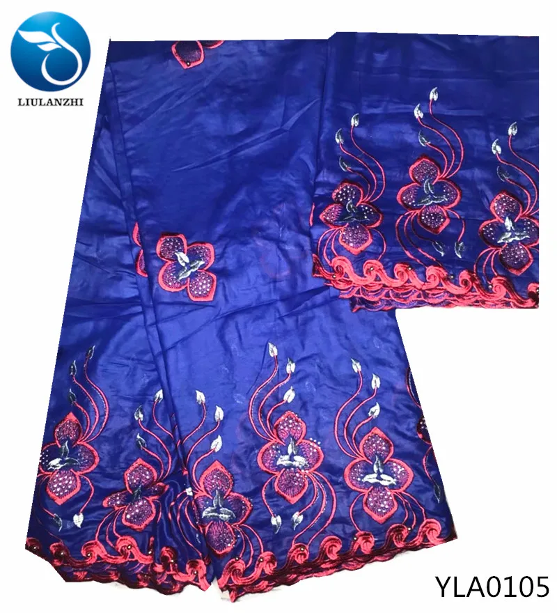 

LIULANZHI Tender yellow embroidered silk fabric purple satin fabric imitated silk fabrics with beads 5+2yards YLA0101-YLA0118