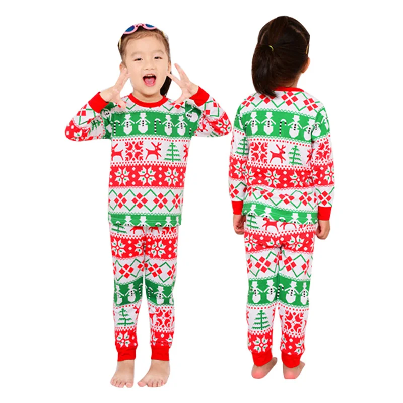 2 шт. Детская футболка с длинным рукавом и штаны из лайкры|christmas kids|clothes setkids baby boy |