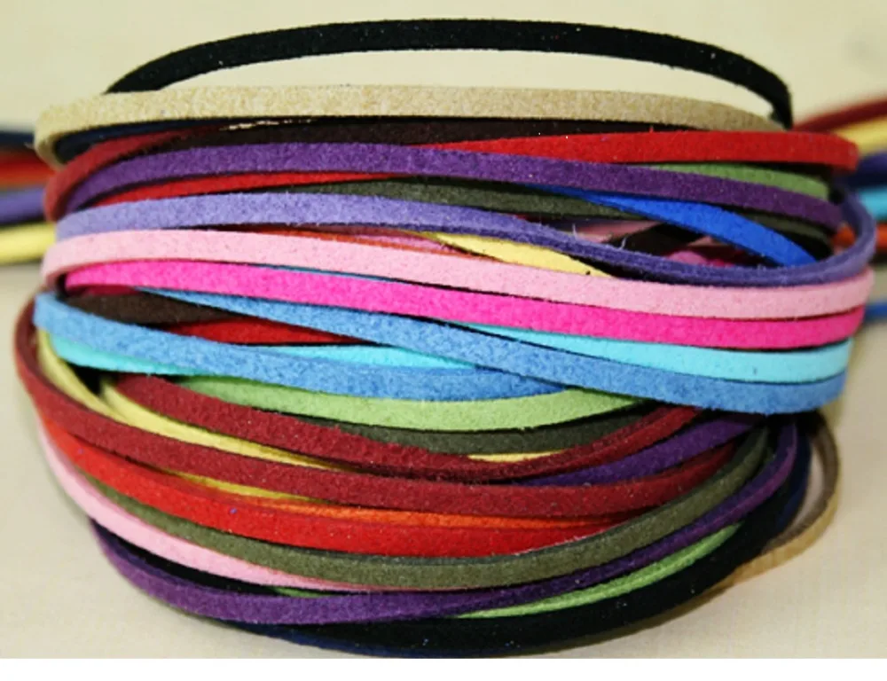 Акция 3 мм 1 м/лот смешанные цвета шнур из искусственной замши Сделай Сам кружева