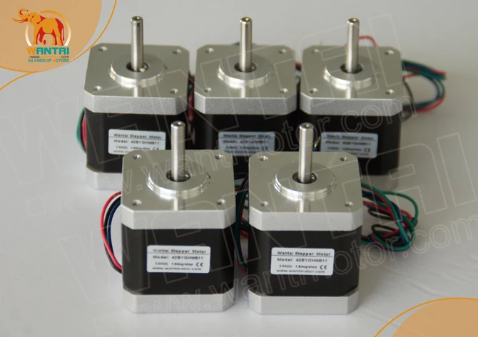 

[DE TO EUR]5pcs Nema17 42BYGHW811 0.48N.m(70oz-in) 48mm 2.5A 3.1V 48mm for 3D printer and cnc router mini motor step robotic