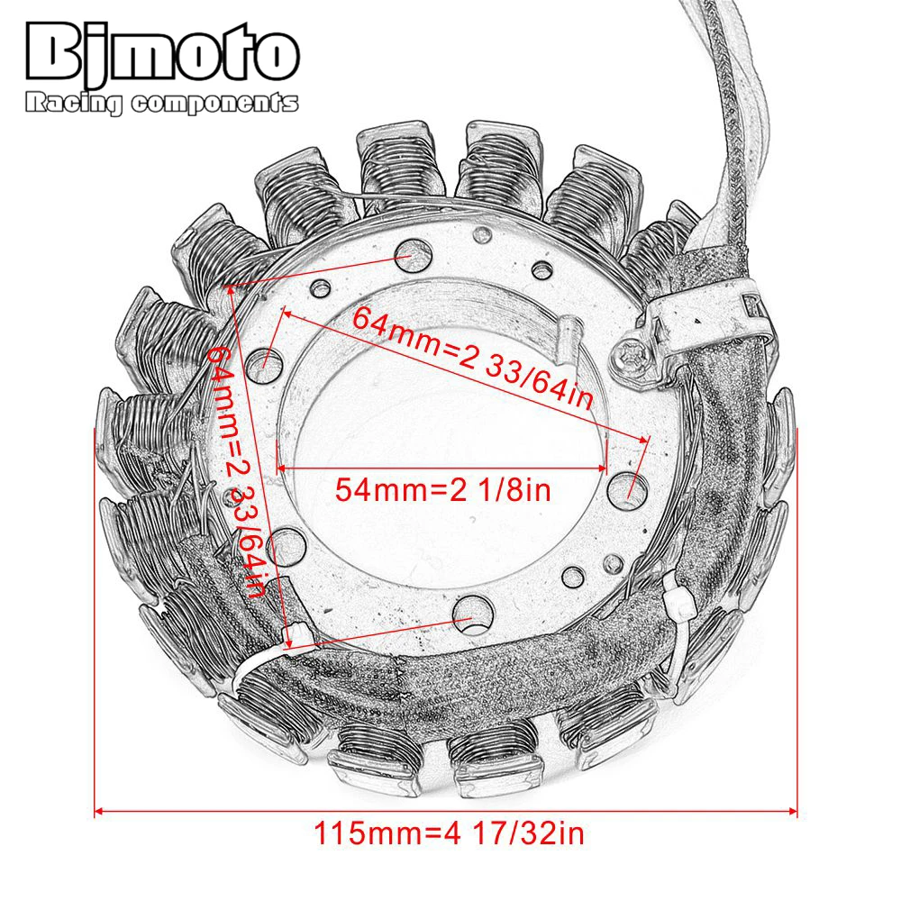 

BJMOTO 32101-32E00-000 Motocross Magneto Stator Ignition Coil Generator For Suzuki DR650 1996-2016 XF650 Freewind 1997-2001