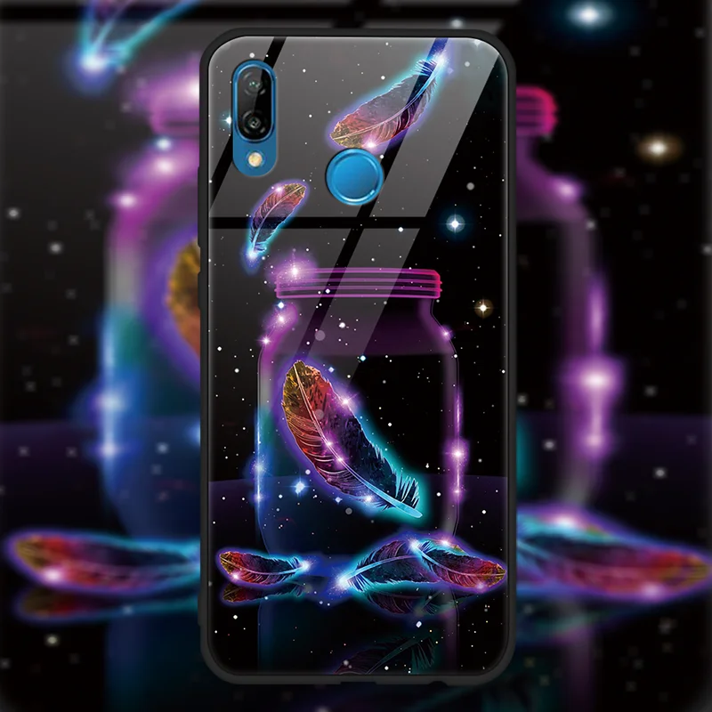 Закаленное стекло для huawei P9 P10 P20 P30 Plus Lite Pro P Smart mate 9 10 20 для Honor 8X9 10 Lite Y6 Y9 TPU мягкий чехол - Цвет: yumaopz