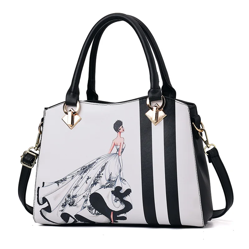 New Elegant Women Bag Fashion Leather Handbag Casual Tote Female Messenger Bags Shoulder Top Handle Lady Purse Wallet Bolsos | Багаж и