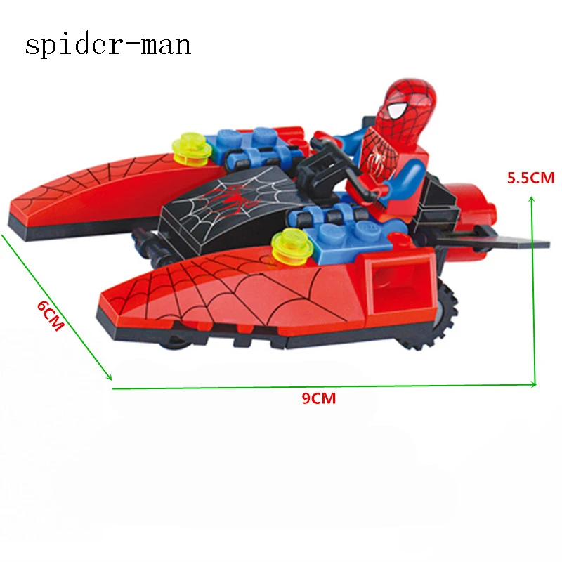 KAZI супергерой Человек паук пожарная птица строительные блоки игрушки 6005 DIY
