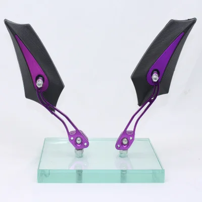 A purple Новое модифицированное боковое зеркало для мотоцикла универсальное зеркало заднего вида для мотоцикла/Зеркало для скутера для HONDA YAMAHA SUZUKI KAWASAKI - Цвет: A purple