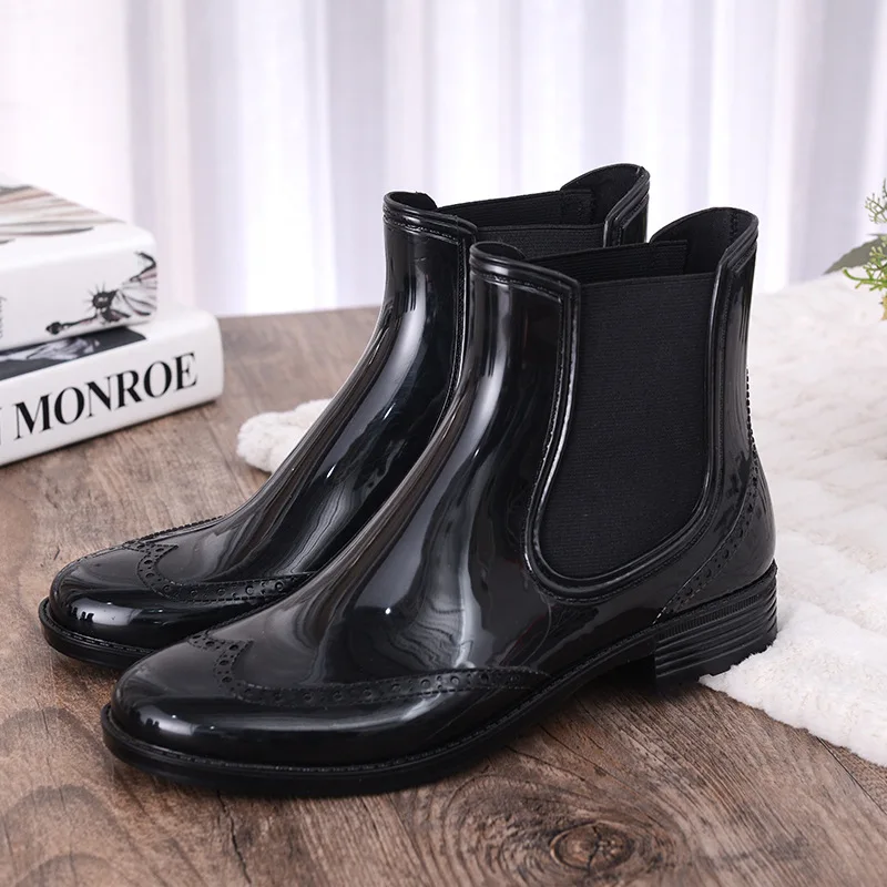 Сапоги Aleafalling женские резиновые дизайнерские полусапожки Супер Классическая