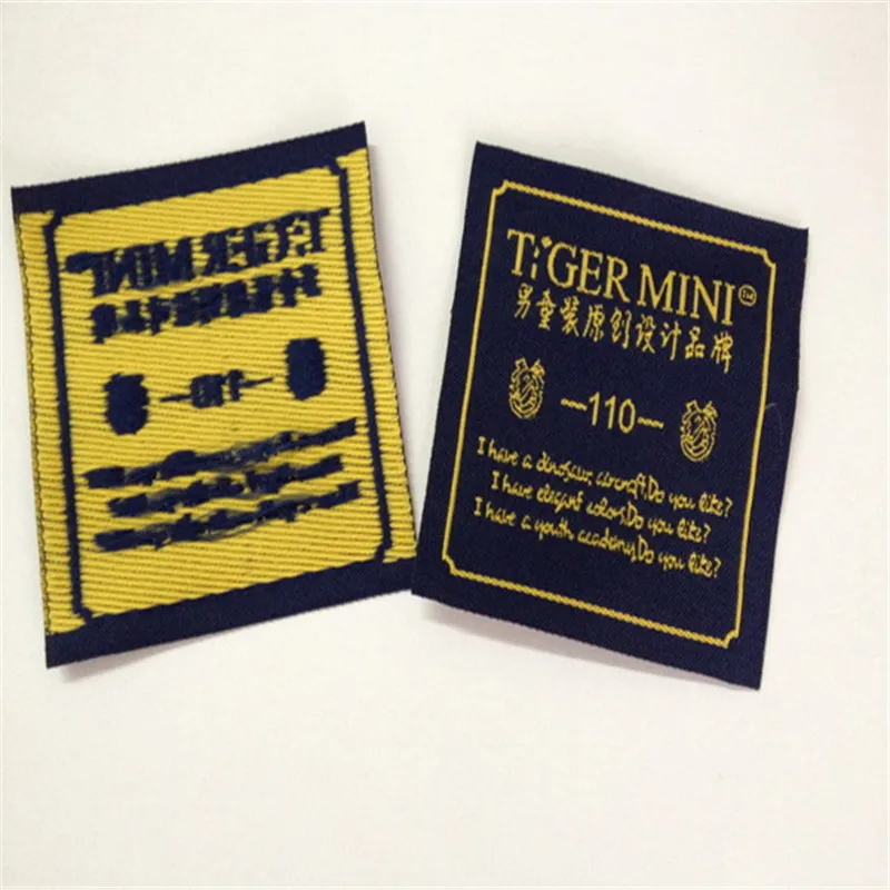 

Custom Brand Kids Wear Woven Label Clothing Main Label
