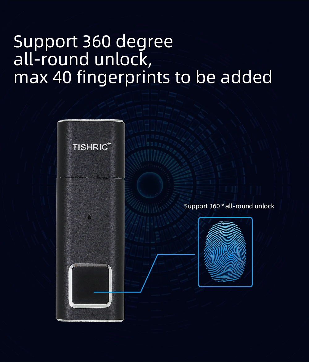 TISHRIC отпечаток пальца USB флэш-драйвер 16 ГБ 32 ГБ 64 ГБ 128 ГБ USB флэш-карта памяти, Флеш накопитель Флешка USB ключевой диск на ключ