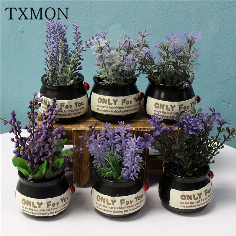 Настольный креативный мини Противоударная заданяя комнатные пластиковые цветок