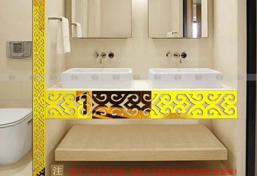 5 шт./лот трехмерные акриловые зеркальные настенные наклейки подвесной потолок