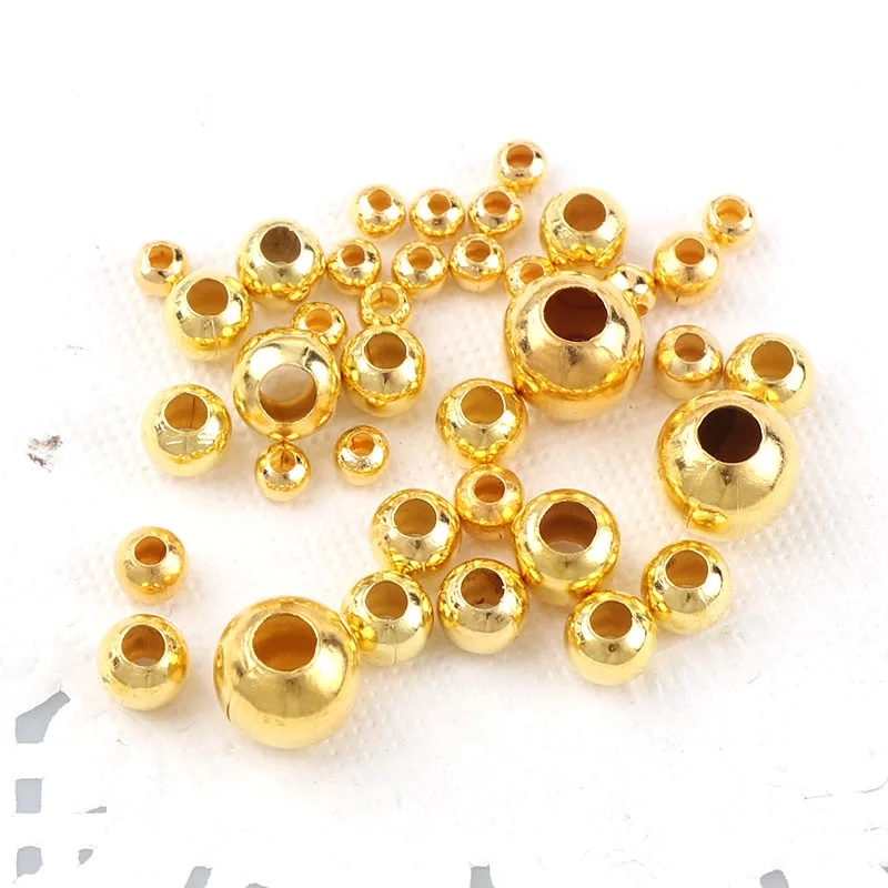 

5mm Mixed Color Round Iron Smooth Ball Spacer Metal Loose Beads For DIY Jewelry Making Needlework Bracelet Necklace Supplies