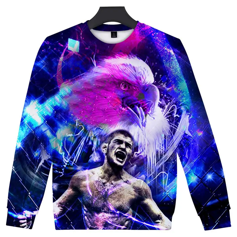 Супернова Хабиб нурмагомедов 3D Печатный теплый флисовый Забавный свитшот с