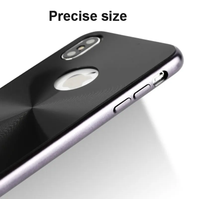 High quality Soft CD texture metal case for iphone X Golden black silver color soft TPU shell back cover | Мобильные телефоны и