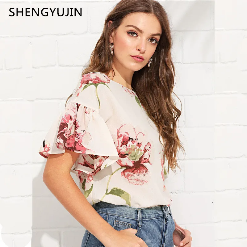 Shengyujin многоцветный для отпуска в богемном стиле с пляжным цветочным принтом