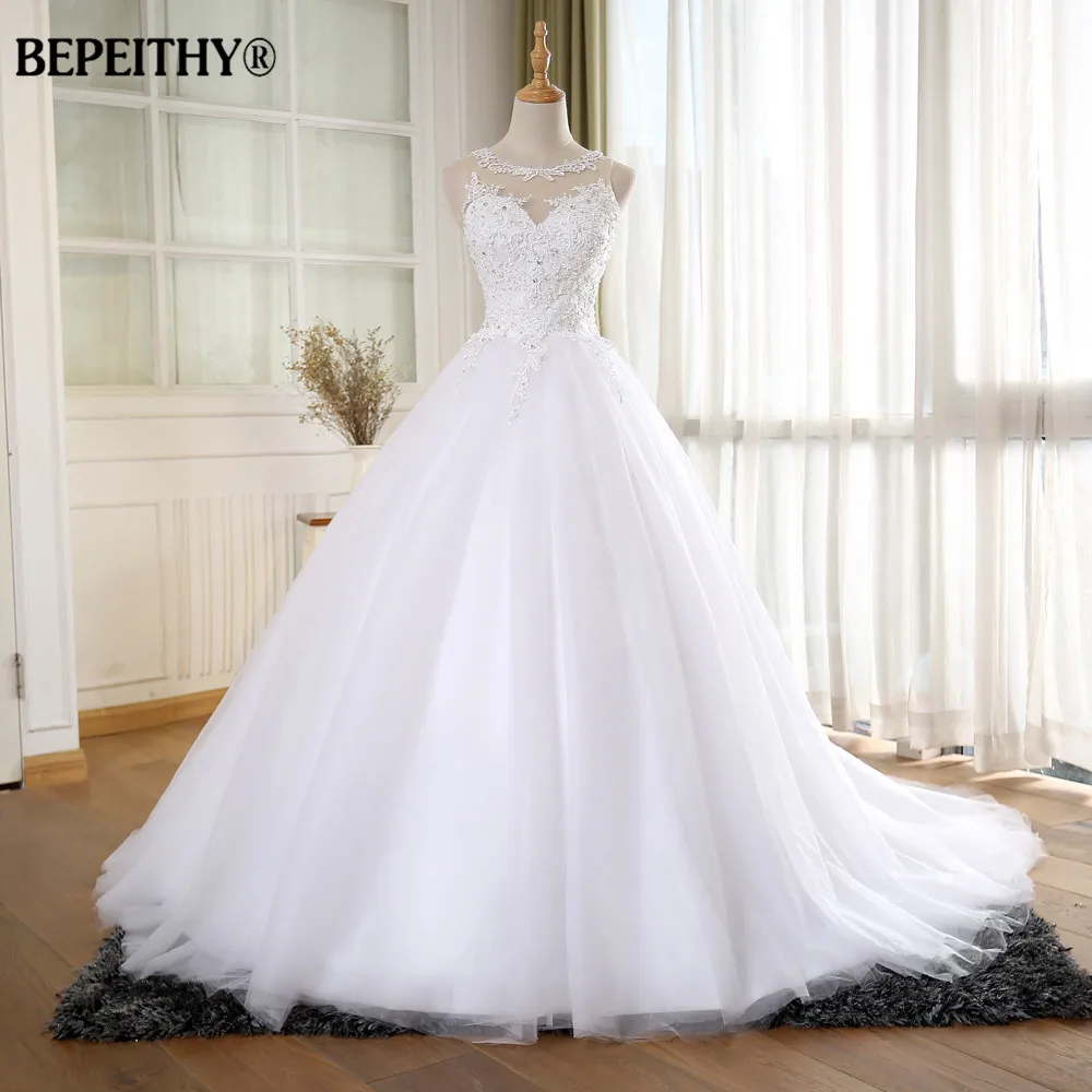 

BEPEITHY Ball Gown Vintage Wedding Dress With Pearls Vestido De Novia Princess New Bridal Dresses 2022 Robe De Mariage