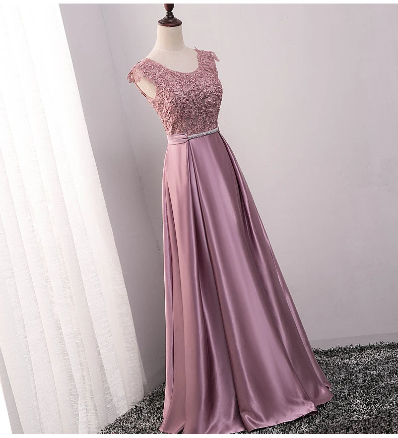 Vestido De festa casamento, Новое кружевное платье с открытой спиной, линия Румяна розового, золотого и серебряного цветов Королевский синий цвет Длинные платья подружек невесты элегантные damigella
