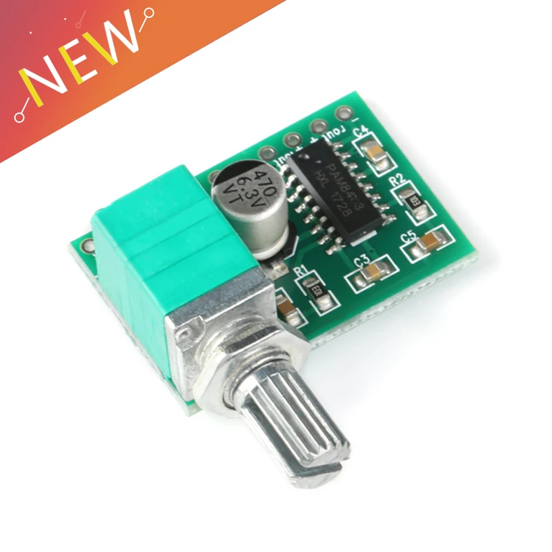 Аудиоусилитель мощности PAM8403 5 В 2 канала 3 Вт управление громкостью/USB питание с