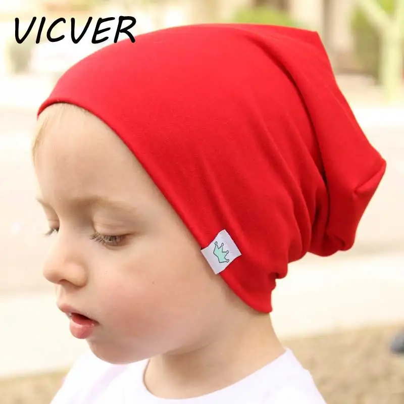 Зимняя шапка для детей Хлопковые вязаные шапки Skullies Beanies новорожденных детские