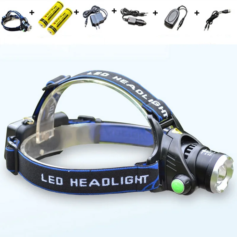 

Outdoor multifunction camping lamp headlight glare lithium aluminum camping lights headlights zoom Set