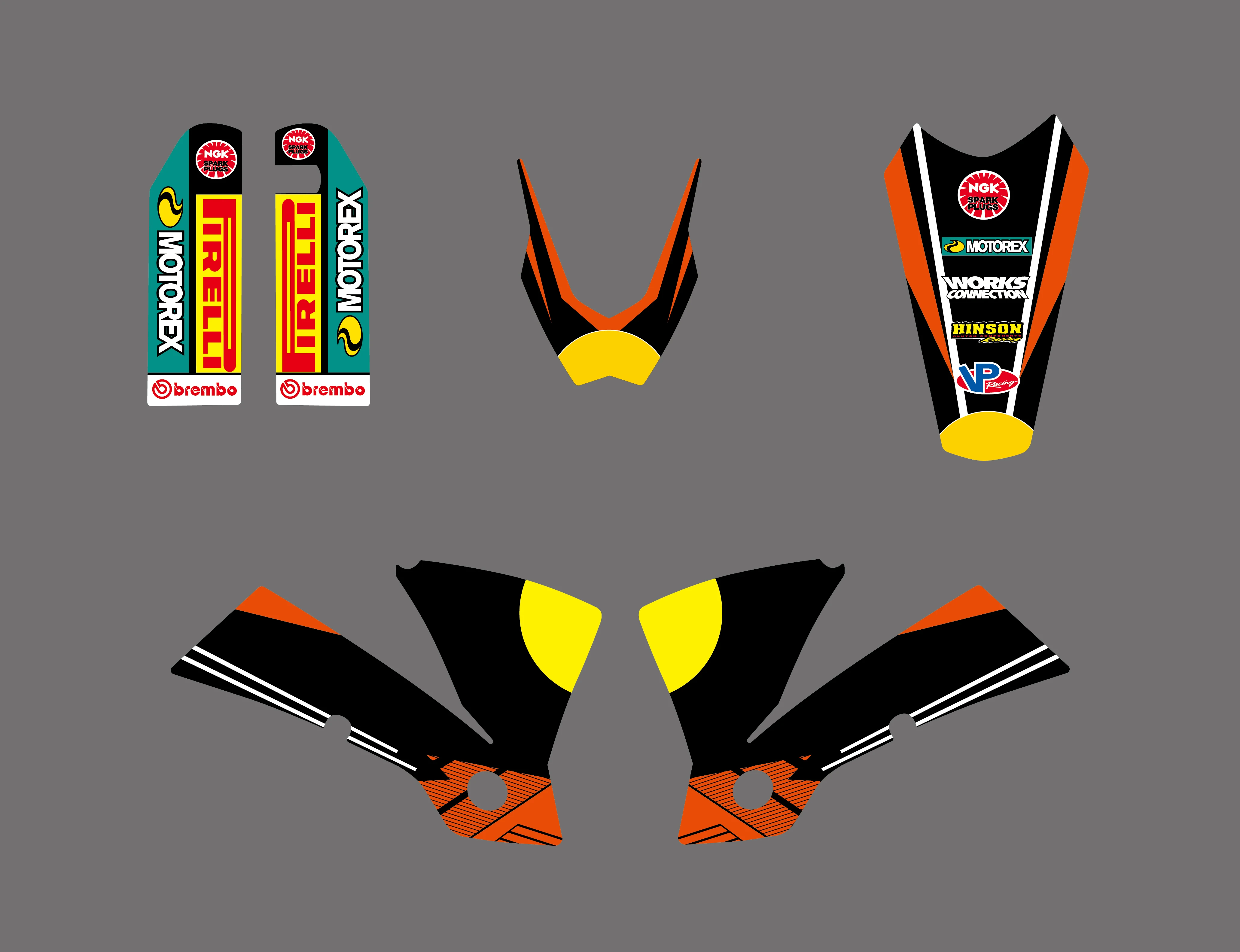 NICECNC графика и фон наклейка комплект для KTM 125 150 200 250 300 400 450 525 EXC 2004|sticker kit|decal kitdecal