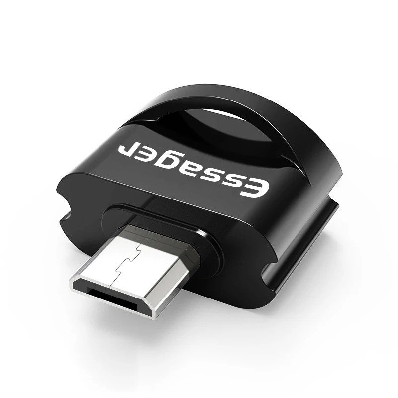 Essager Micro USB OTG Кабель-адаптер штекер USB Женский конвертер для samsung A7 Xiaomi Redmi Note 5 разъем Microusb Adaptador - Цвет: Black