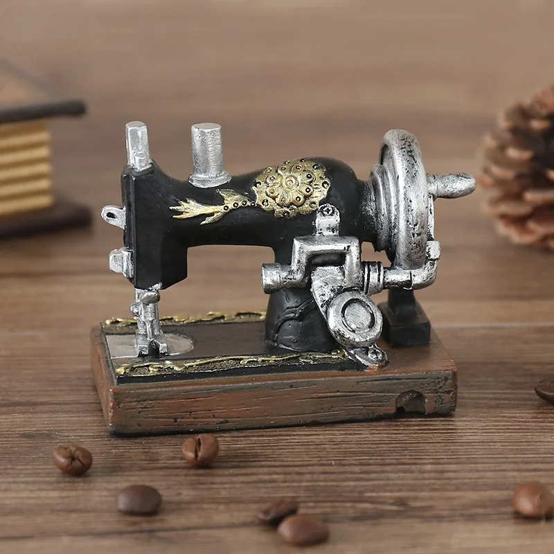 Креативная ретро фигурка швейной машины украшения для бара гостиной настольное
