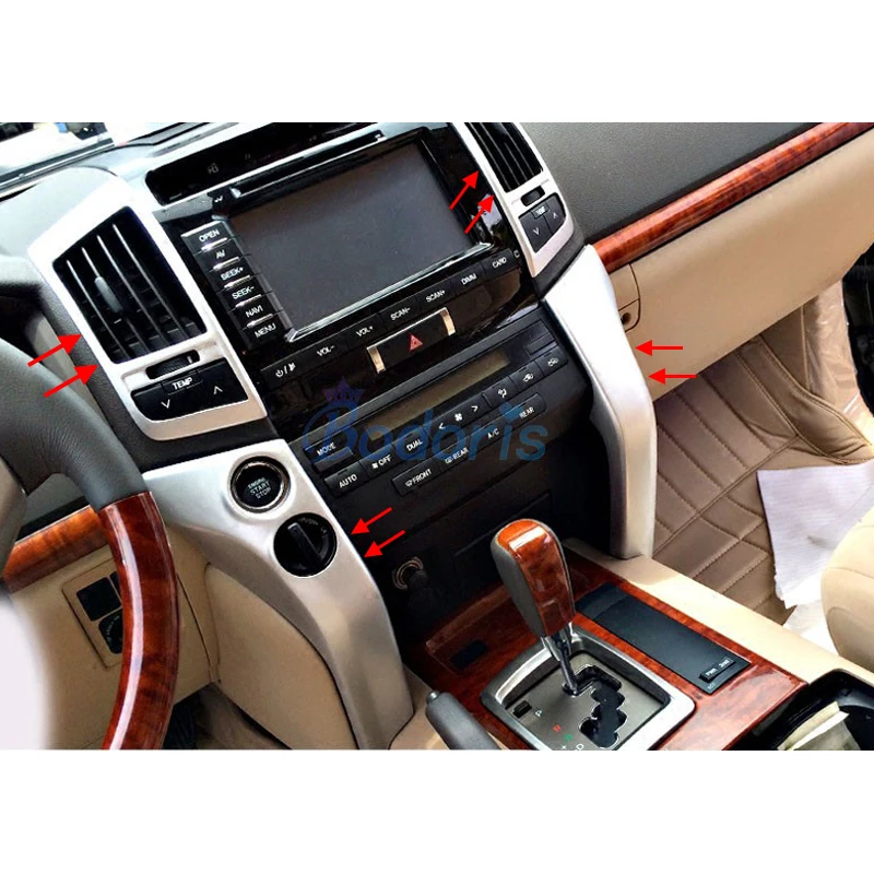 

For Toyota LC Land Cruiser 200 2008 2009 2010 2011 2012 2013 2014 2015 Interior Moulding Trim Chrome Car Styling Accessories
