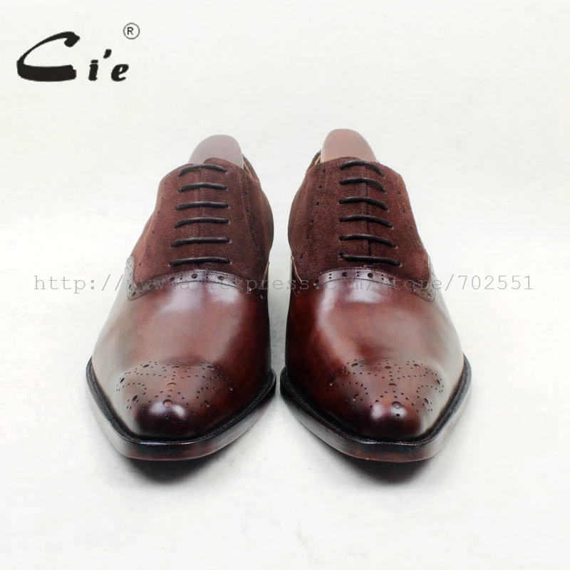 Мужские туфли-оксфорды на шнурках cie коричневые повседневные дышащие туфли