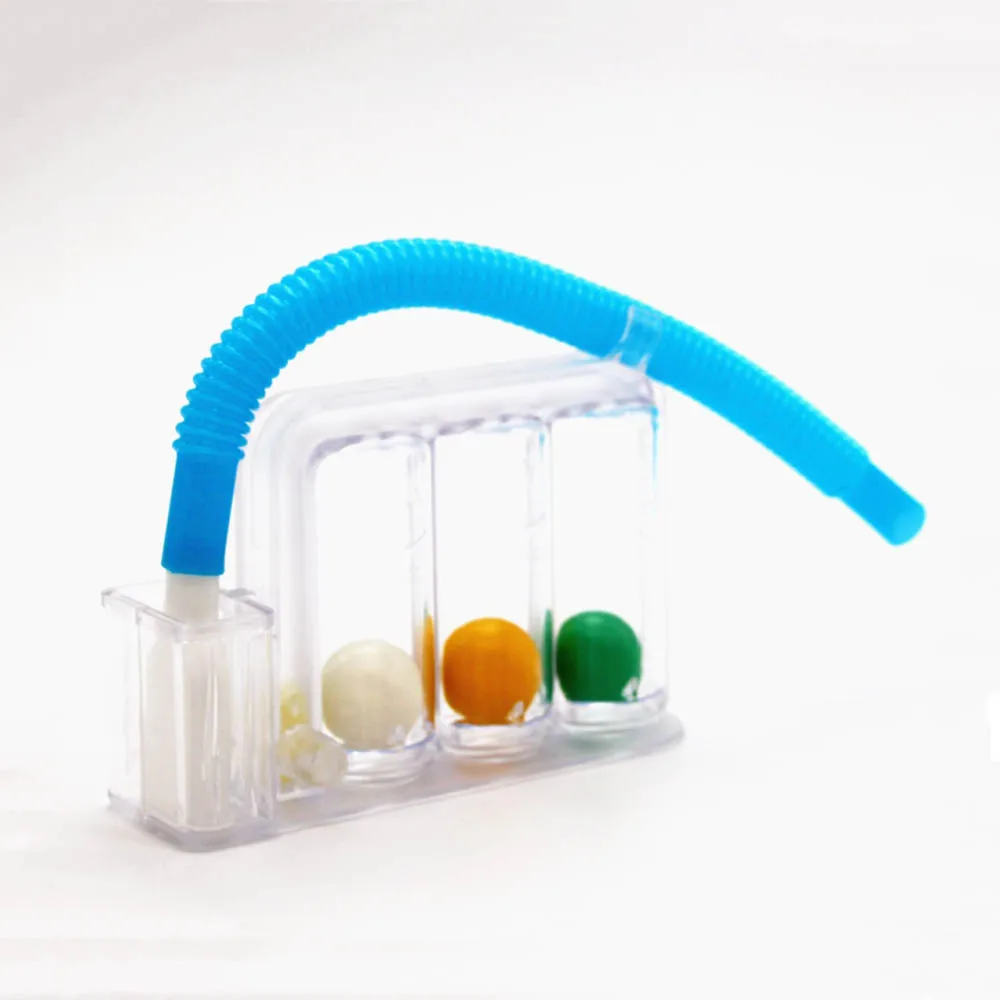 Медицинские три мяча спирометр дыхательной легкие тренажер дыхание