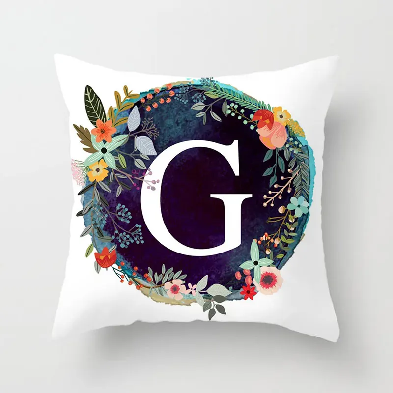 Наволочки с английскими буквами и гирляндой наволочки алфавитом инициалами