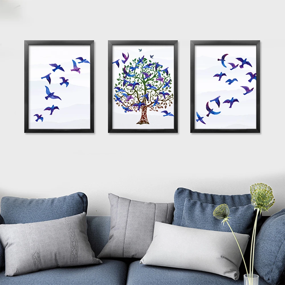 Декоративная картина благоприятное дерево для спальни комнаты птицы Картина на