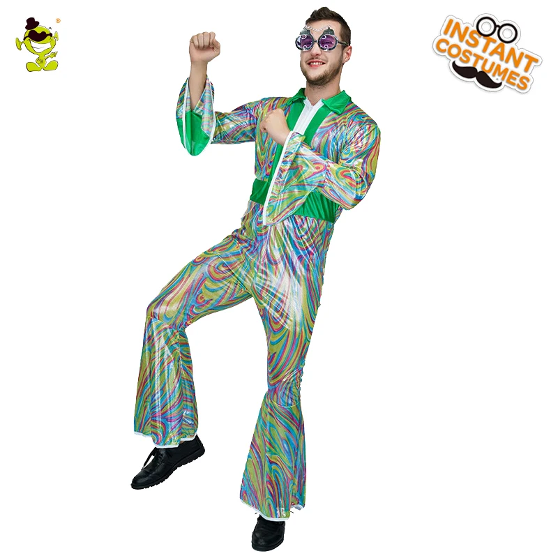 Взрослые мужские костюмы для дискотеки 60-70 комбинезоны маскарадные платья