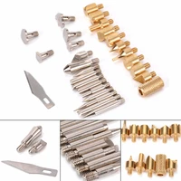 28pc wood burning pen tips with stencil set soldering iron working carving burner for working tools