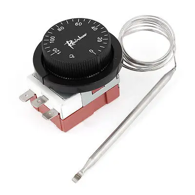 

250V 20A 3-Pin Terminals Temperature Control Switch Capillary Thermostat Part