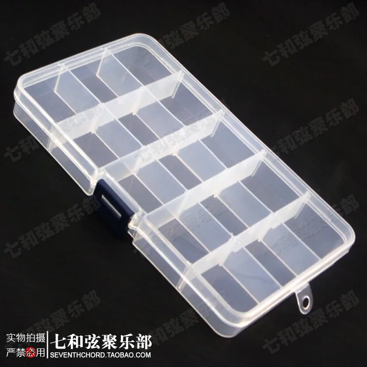 Из 2 предметов гитарных медиаторов Чехол Коробка для хранения 15 Сетки ячейки