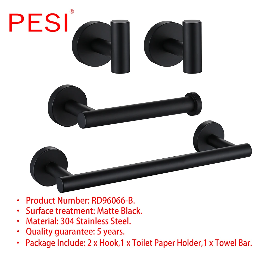 Набор аксессуаров для ванной комнаты из нержавеющей стали 304 крючок халата