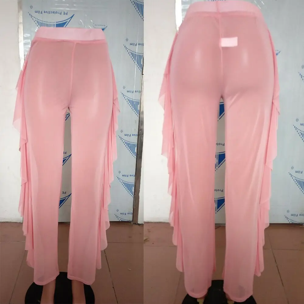 2019 пикантные Для Женщин Прозрачное нижнее белье брюки с широкими штанинами Bikini