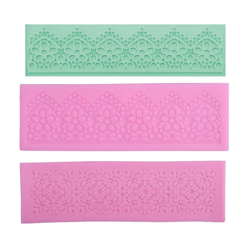 

Pattern turning sugar silicone mold lace edge cake decoration mold