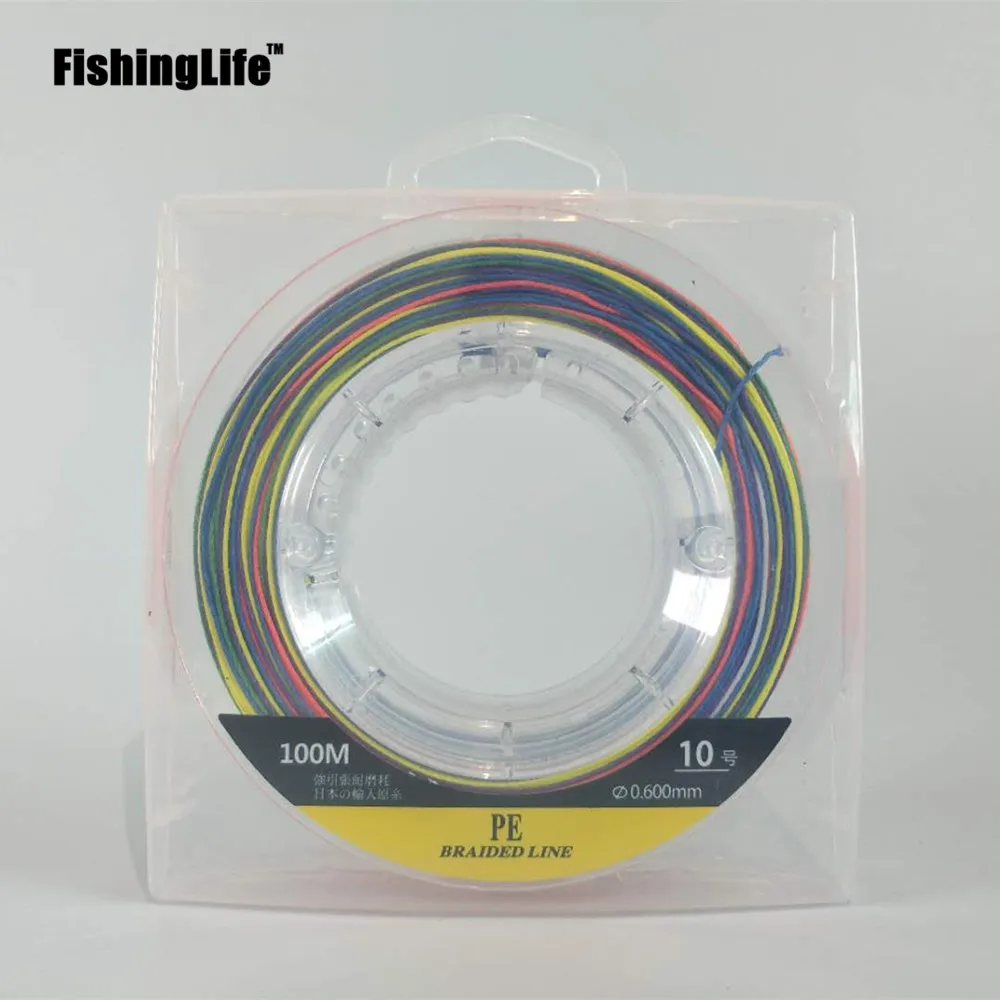 Плетеная рыболовная леска FishingLife суперпрочная многонитевая для ловли на большие