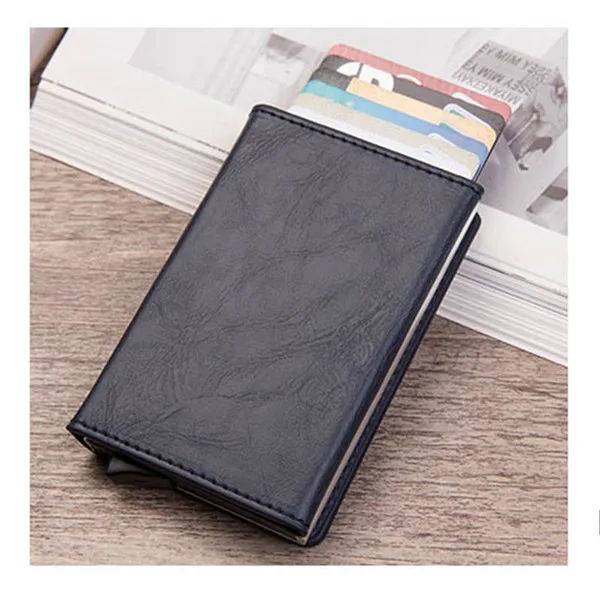 Умный кошелек с магнитной застежкой, модный кошелек в винтажном стиле из экокожи, повседневный кошелек с - Цвет: Blue X-52