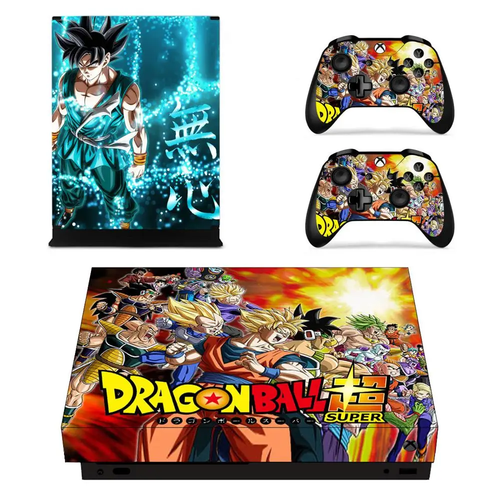 Виниловые наклейки для кожи, наклейки для xbox one x Dragon Ball, наклейки s Pegatinas Adesivo для xbox one x консоли и двух контроллеров