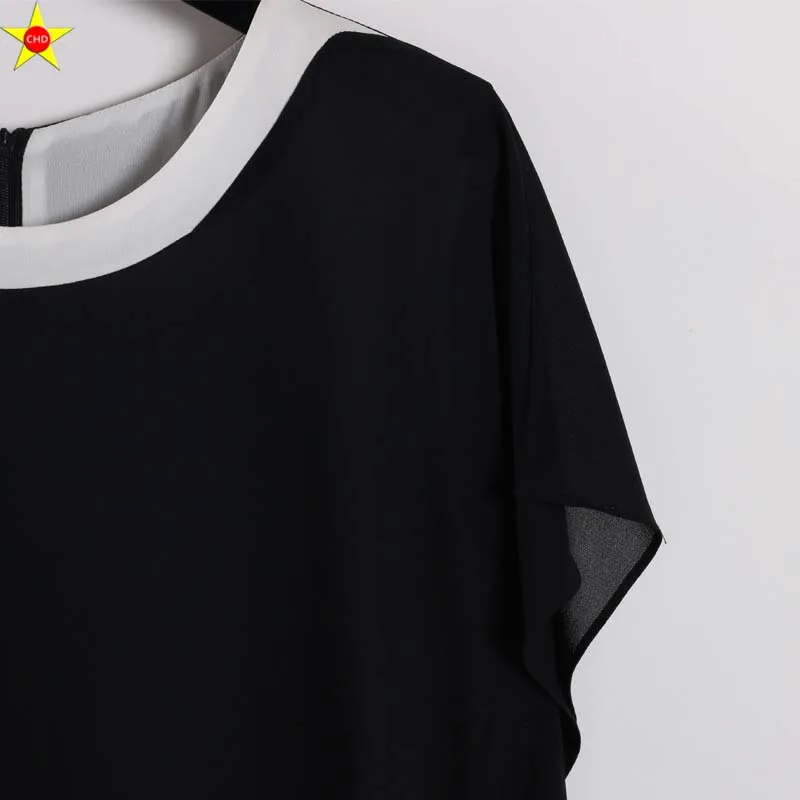 L-5XL размера плюс повседневные женские шифоновые футболки 2019 летние модные