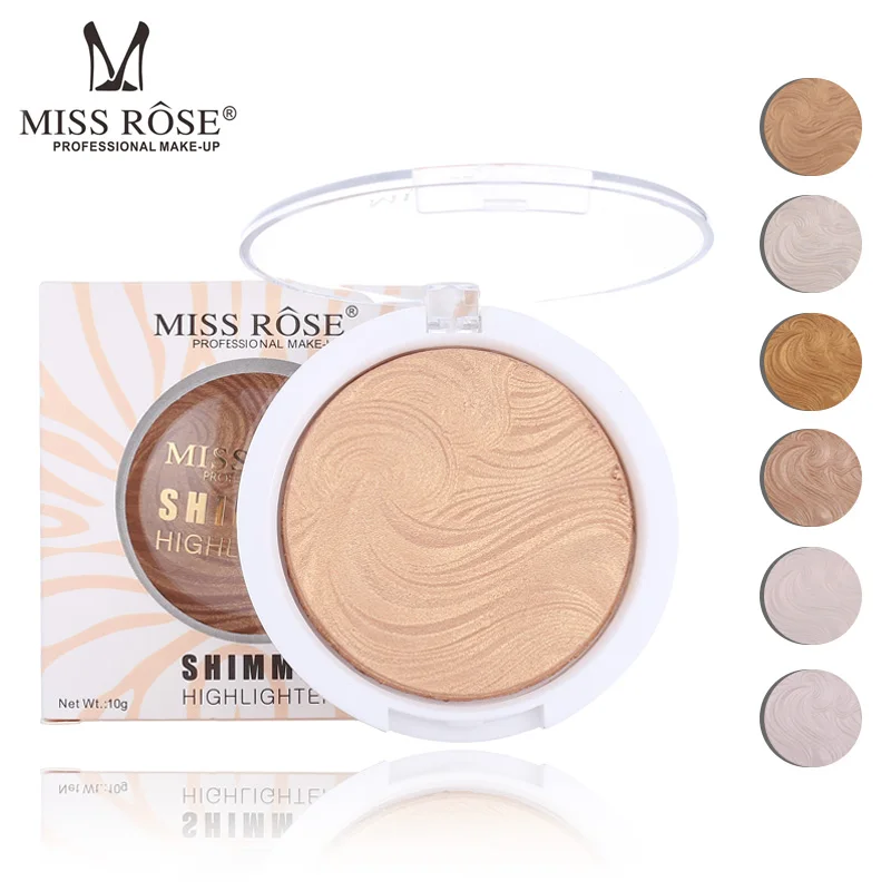 MISS ROSE 12 видов цветов хайлайтер бронзатор 1 шт. осветляет профессиональный макияж
